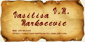 Vasilisa Markočević vizit kartica